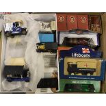 A collection of various model cars including Atlas Editions Classic Sports Car models, MGB Roadster,