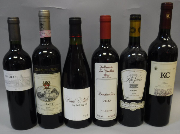 A selection of various red wines to include Chateau de Fayolle 2010 x 3,