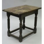 An 18th Century oak table,
