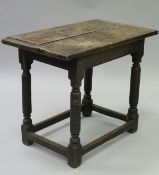 An 18th Century oak table,