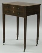 A 19th Century mahogany and banded writing table,