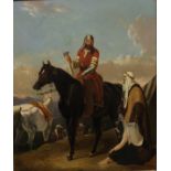 ATTRIBUTED TO ABRAHAM COOPER (1787-1868) "Arab warrior on horseback with various other figures by