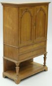 A circa 1900 satinwood cabinet,