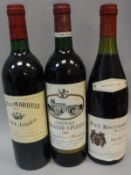 A selection of various wines to include Clos du Marquis St.