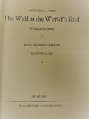 Two editions of WILLIAM MORRIS "An Extract from the Well at the World's End" with illustrations by