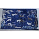 A Chinese pictorial rug,