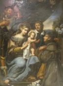 18TH CENTURY ITALIAN SCHOOL "The Holy Family with attendants,