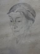 GILBERT SPENCER (1892-1972) "Portrait of a lady", pencil, signed and dated "September 12 1963",
