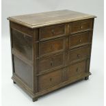 An oak chest in the 17th Century manner,