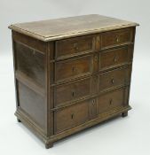 An oak chest in the 17th Century manner,