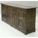 A 17th Century oak cupboard,