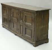 A 17th Century oak cupboard,