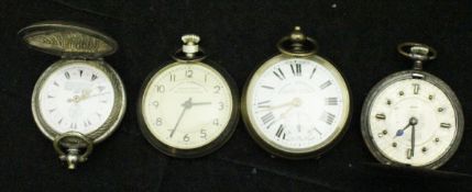 A railway timekeeper's Elsine Lever specially adjusted pocket watch,