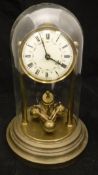 A Schatz 1000-day clock, in brass case,