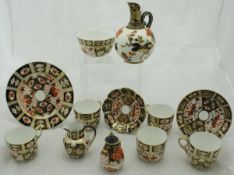A collection of Royal Crown Derby Japan pattern wares, to include five cups and saucers,