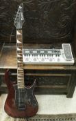 A Ventura electric guitar with Floyd Rose bridge,