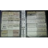 An album containing approx 196 vintage railway luggage labels,