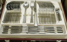 A modern Prima stainless steel cutlery canteen,