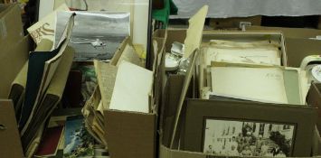 Two boxes of various photographs and photograph albums of early to mid 20th Century world travels,