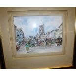 A large quantity of assorted pictures and prints to include CATHY WHITE LEGG "Cirencester market",