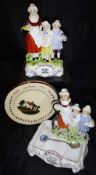 Two "Yardley English Lavender" figural groups, one as a soap dish,