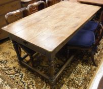 A 19th Century oak centre table,