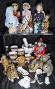 A collection of assorted china wares to include a Bronté half figure "Winning Finchley,