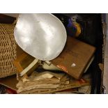 A box of assorted sundry items to include scales, etc,