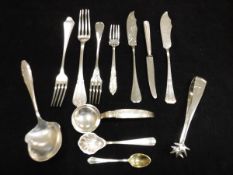A large quantity of assorted silver,