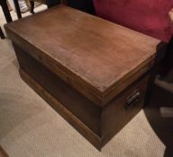 A circa 1900 stained beech tool chest