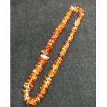 An amber type bead necklace