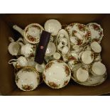 A collection of Royal Albert "Old Country Roses" pattern tea and dinner wares to include plates,