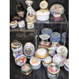 A large quantity of assorted pill pots, trinket pots, miniature jugs and vases,