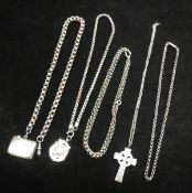 A case of assorted costume jewellery to include necklaces,