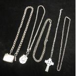 A case of assorted costume jewellery to include necklaces,