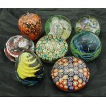Thirty assorted paperweights to include Caithness "Daydreams" paperweight inscribed "R12854",