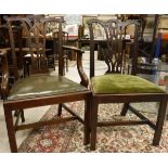 A set of six circa 1900 mahogany Chippendale style dining chairs,