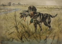 A quantity of assorted pictures and prints to include AFTER HENRY WILKINSON "Retriever with duck",