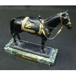 After James Osborne "Burmese", painted bronze of the Queen's horse, limited edition No'd.