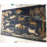 A Chinese pictorial rug,