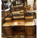 A Victorian mahogany dressing table,