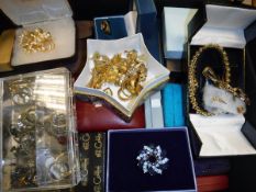 One box of assorted costume jewellery