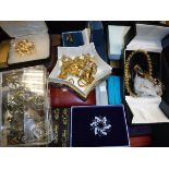 One box of assorted costume jewellery