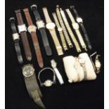 A box containing various wrist watches to include Sekonda, Accurist, Citron,