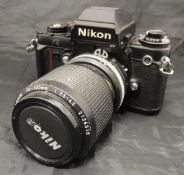 A Nikon F3 35mm camera with Nikkor lens