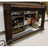 A Victorian rosewood overmantle mirror