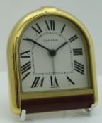 A Must de Cartier travel clock in case