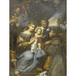 18TH CENTURY ITALIAN SCHOOL "The Holy Family with attendants,