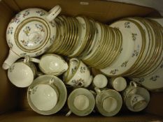 An Aynsley part tea service to include teapot, milk jug, sugar bowl, sandwich plates,