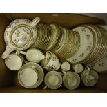 An Aynsley part tea service to include teapot, milk jug, sugar bowl, sandwich plates,